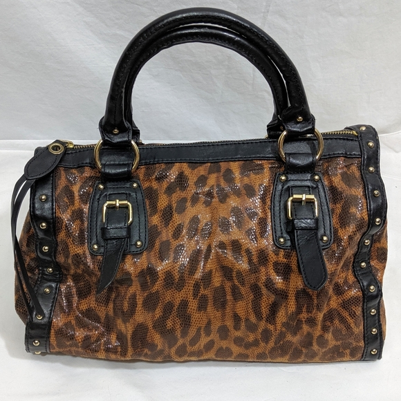 Steve Madden Leopard Printrint Satchel - Picture 4 of 8